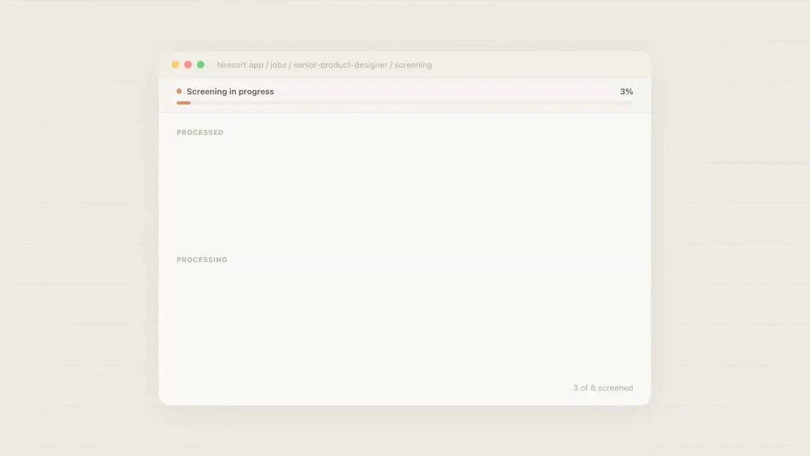 HireSort screenshot 1 (video preview)
