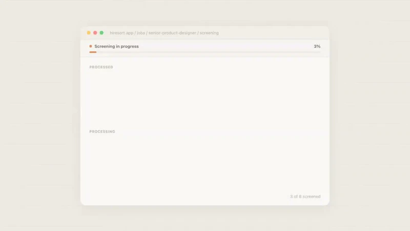 HireSort screenshot 1 (video preview)