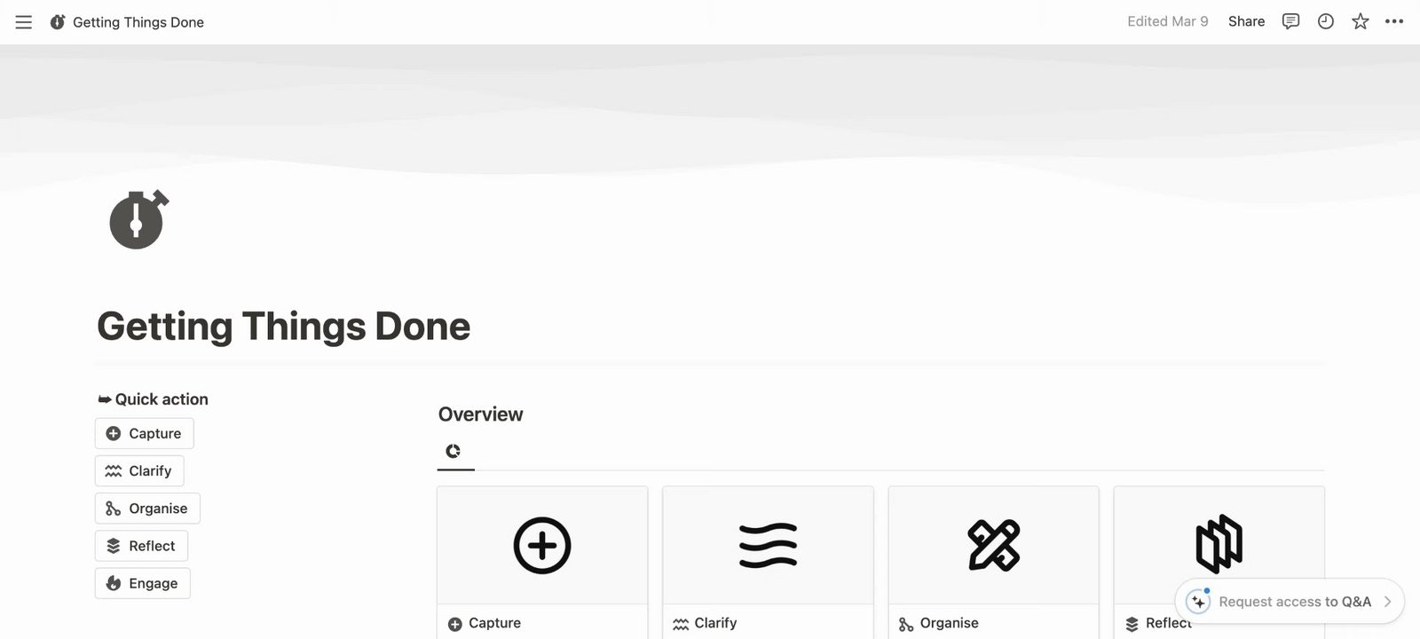 Notion: Getting things done template gallery image