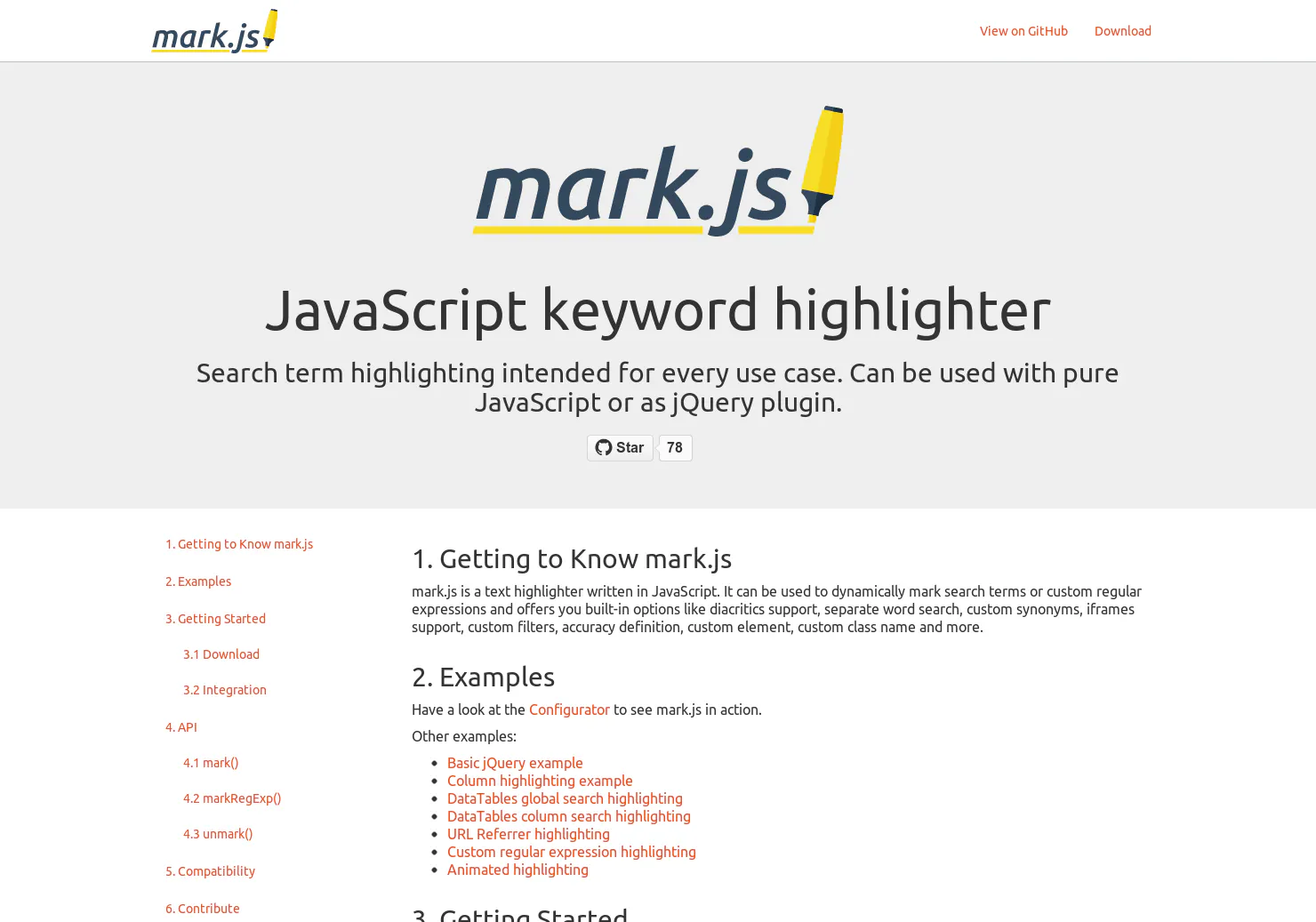 mark.js