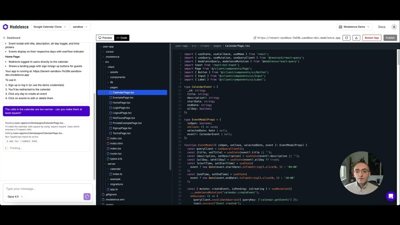 Modelence App Builder gallery image