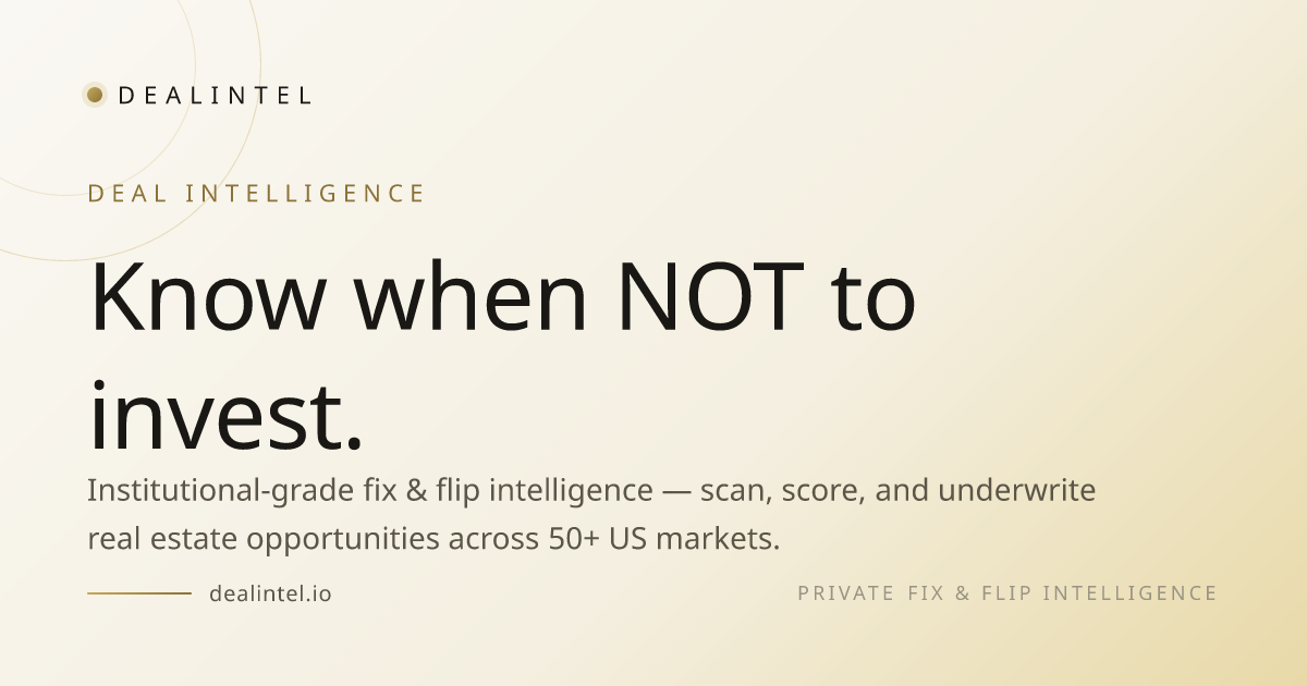 DealIntel — Fix & Flip Intelligence gallery image
