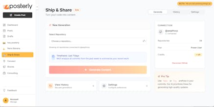 Posterly - AI-Powered Social Media Tool gallery image