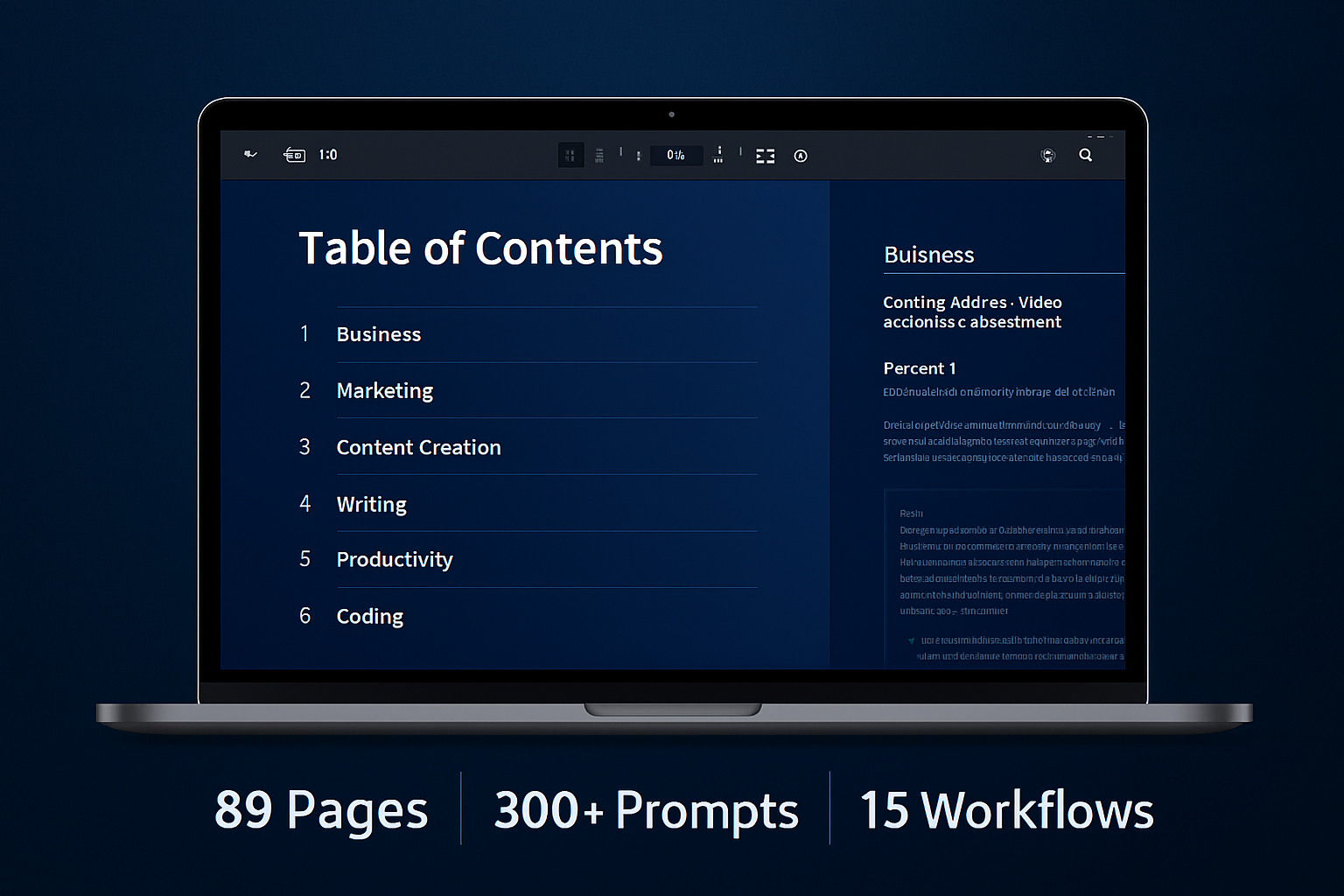 The ChatGPT Mastery Toolkit - Main product screenshot demonstrating key features and user interface