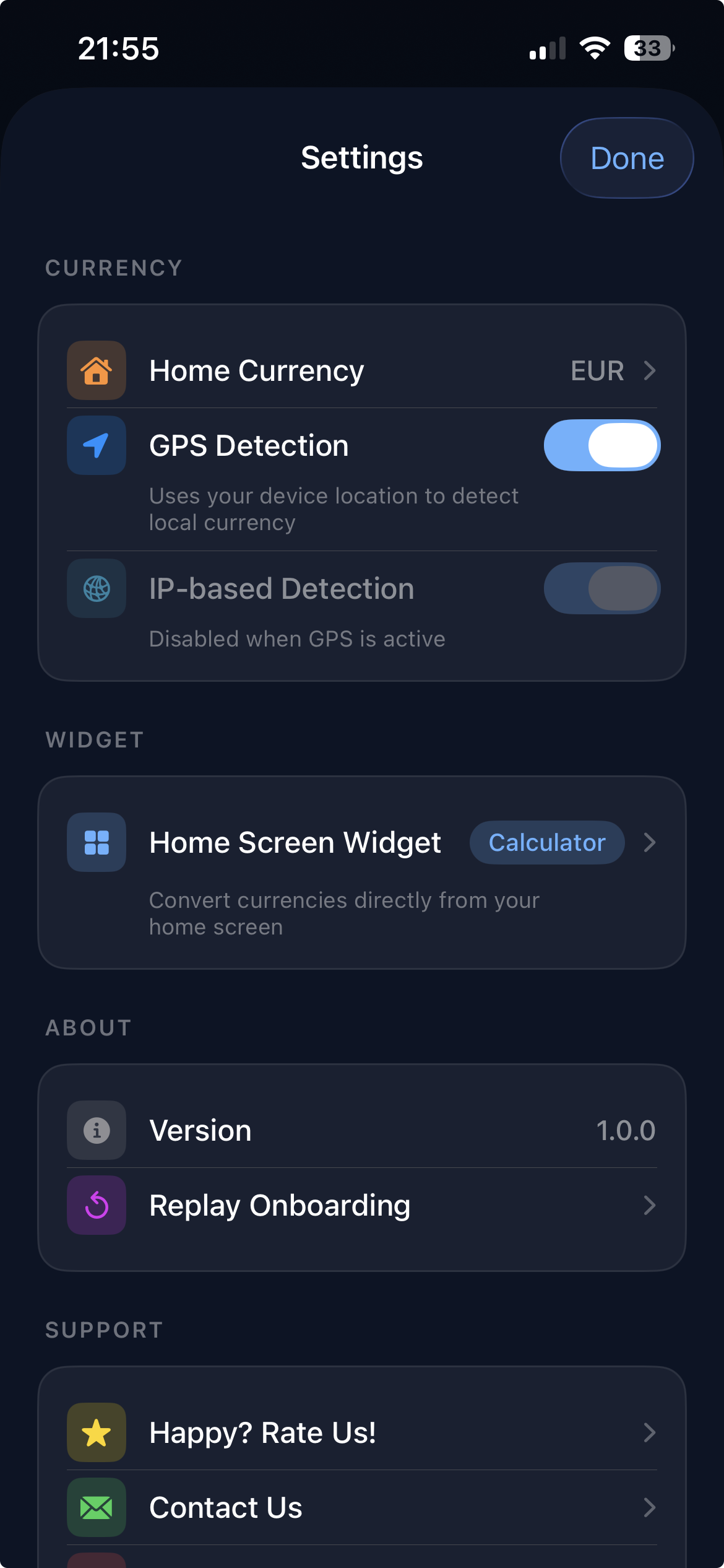 Currency Converter for Travelers - Screenshot 3 showing product features and functionality
