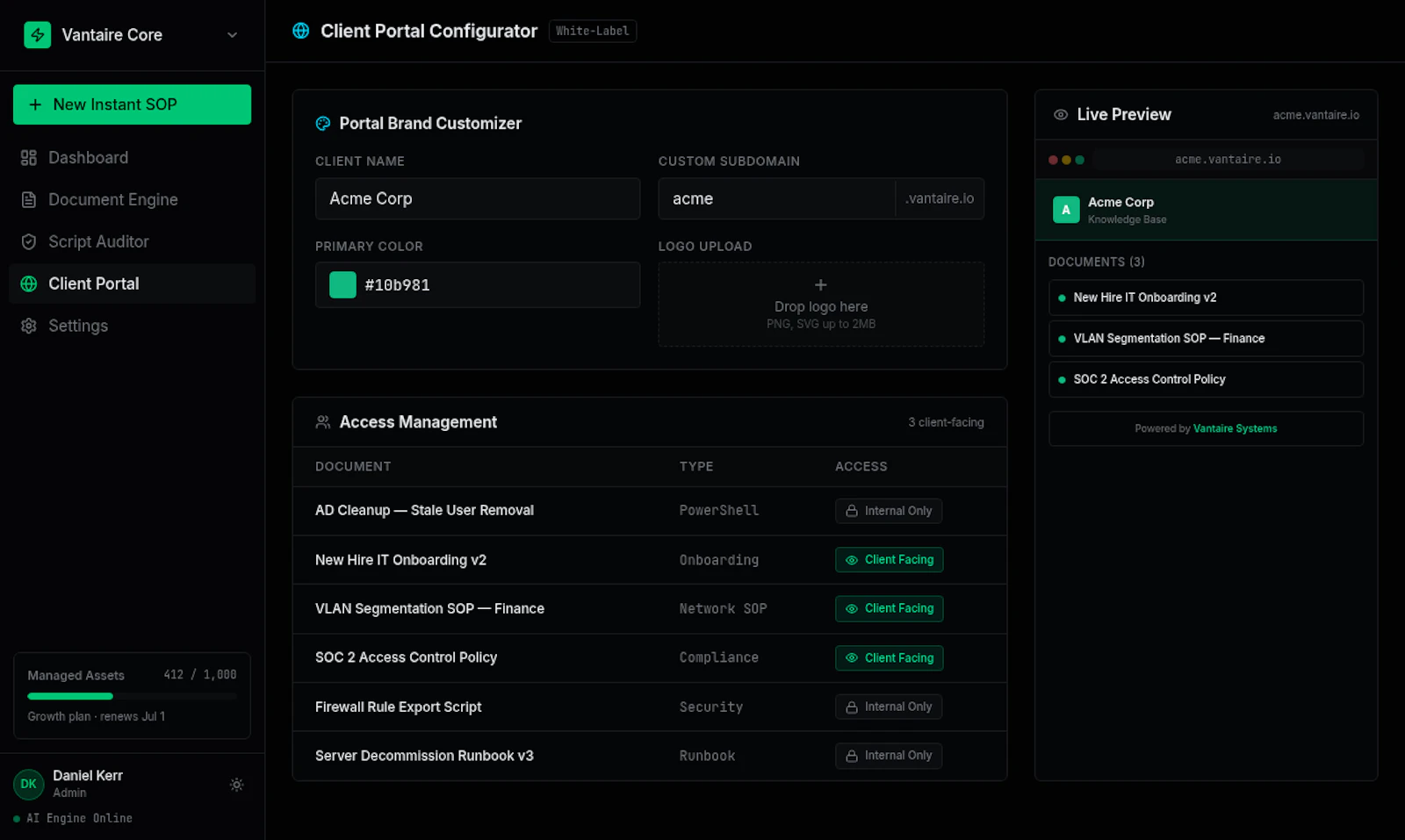 Vantaire Systems screenshot 3