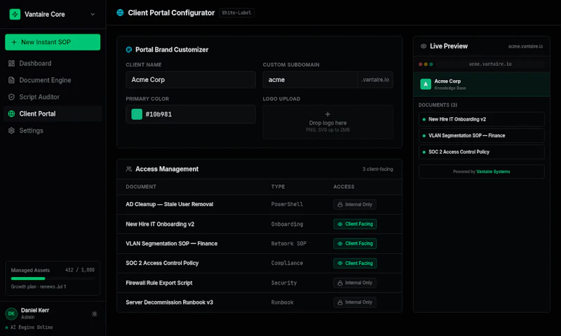 Vantaire Systems screenshot 3