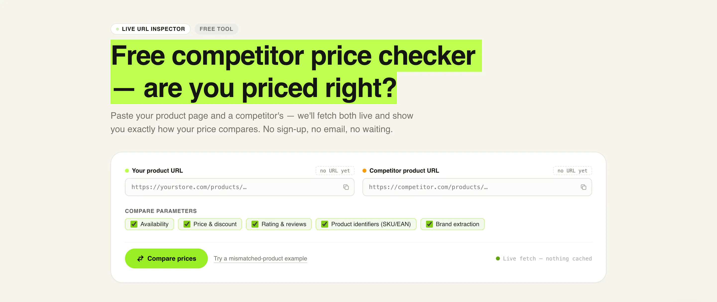 Free-competitor-price-checker