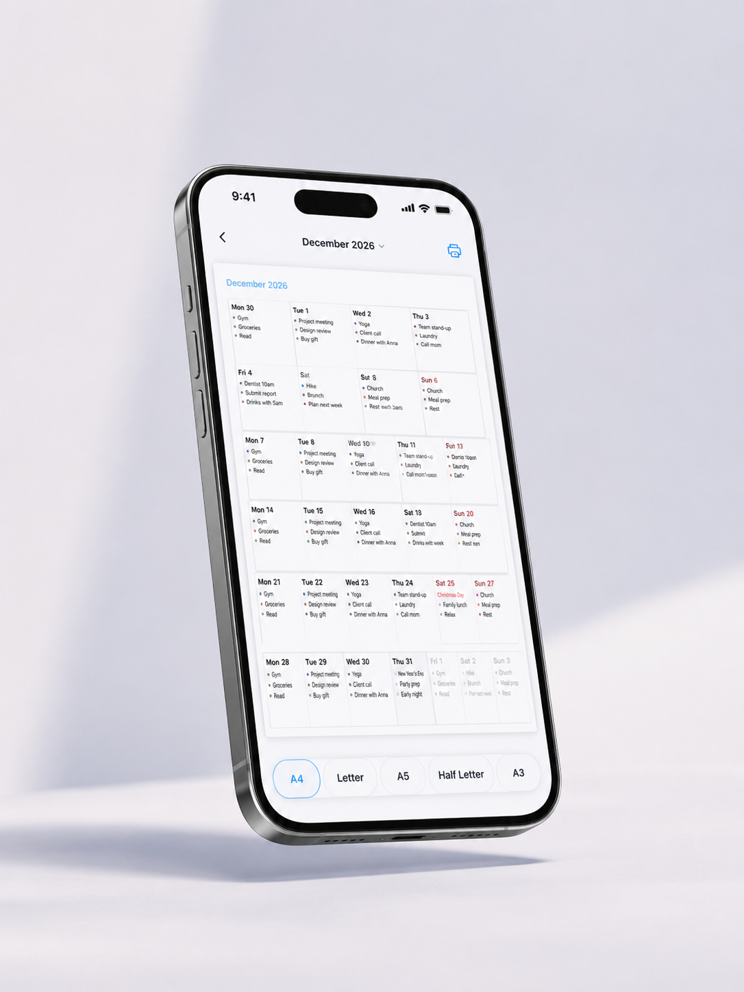 Planner for iOS gallery image
