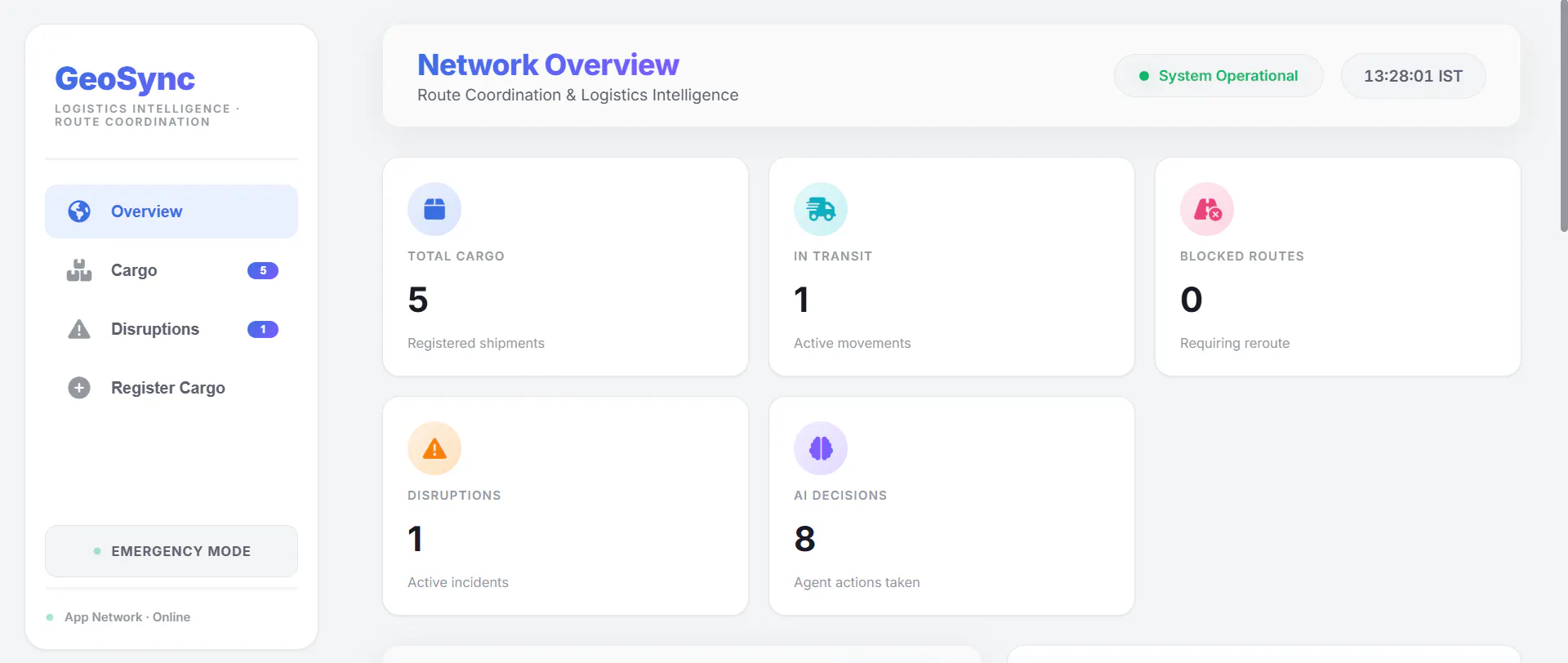 GeoSync — Intelligent Logistics Network logo