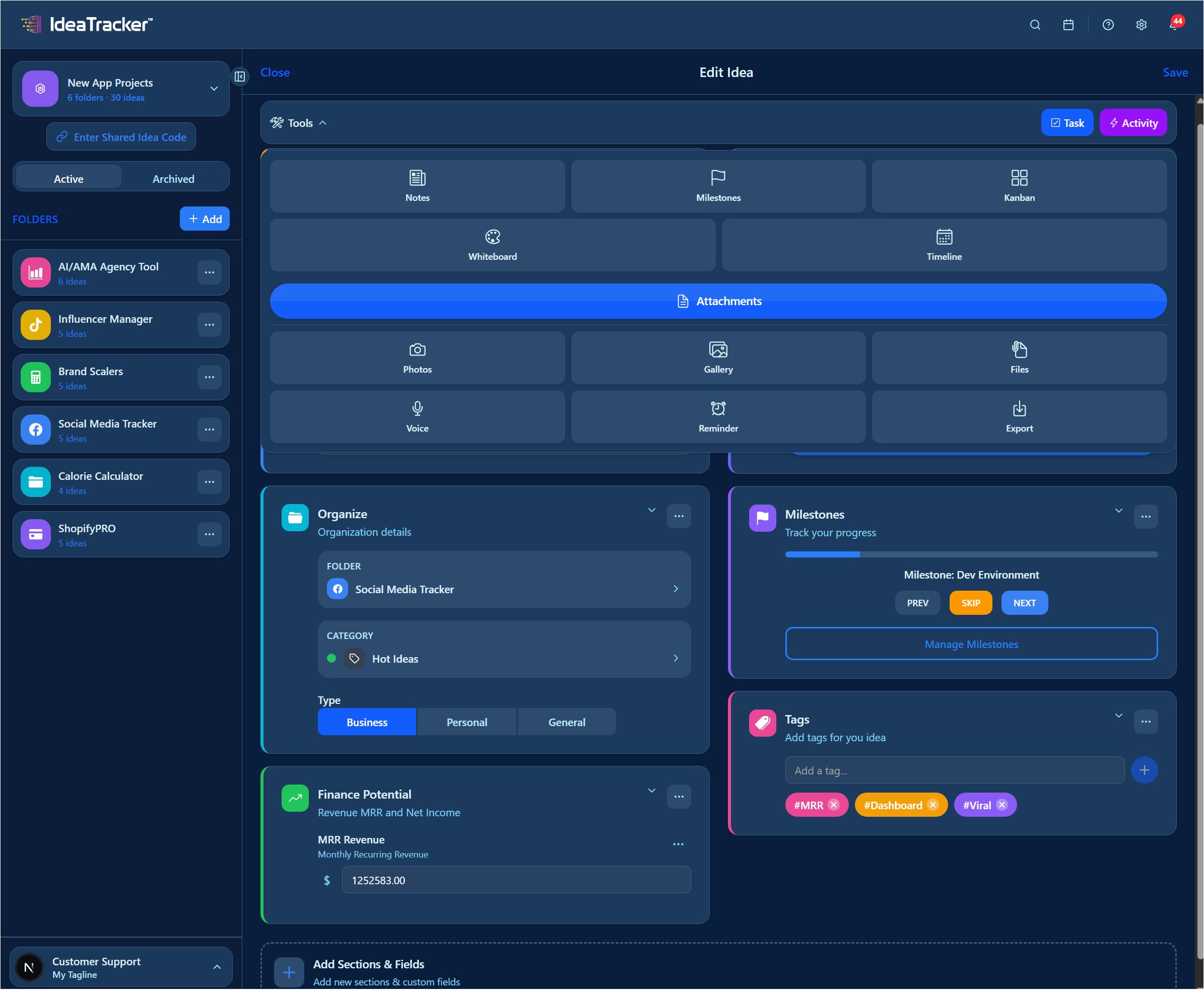 IdeaTracker gallery image