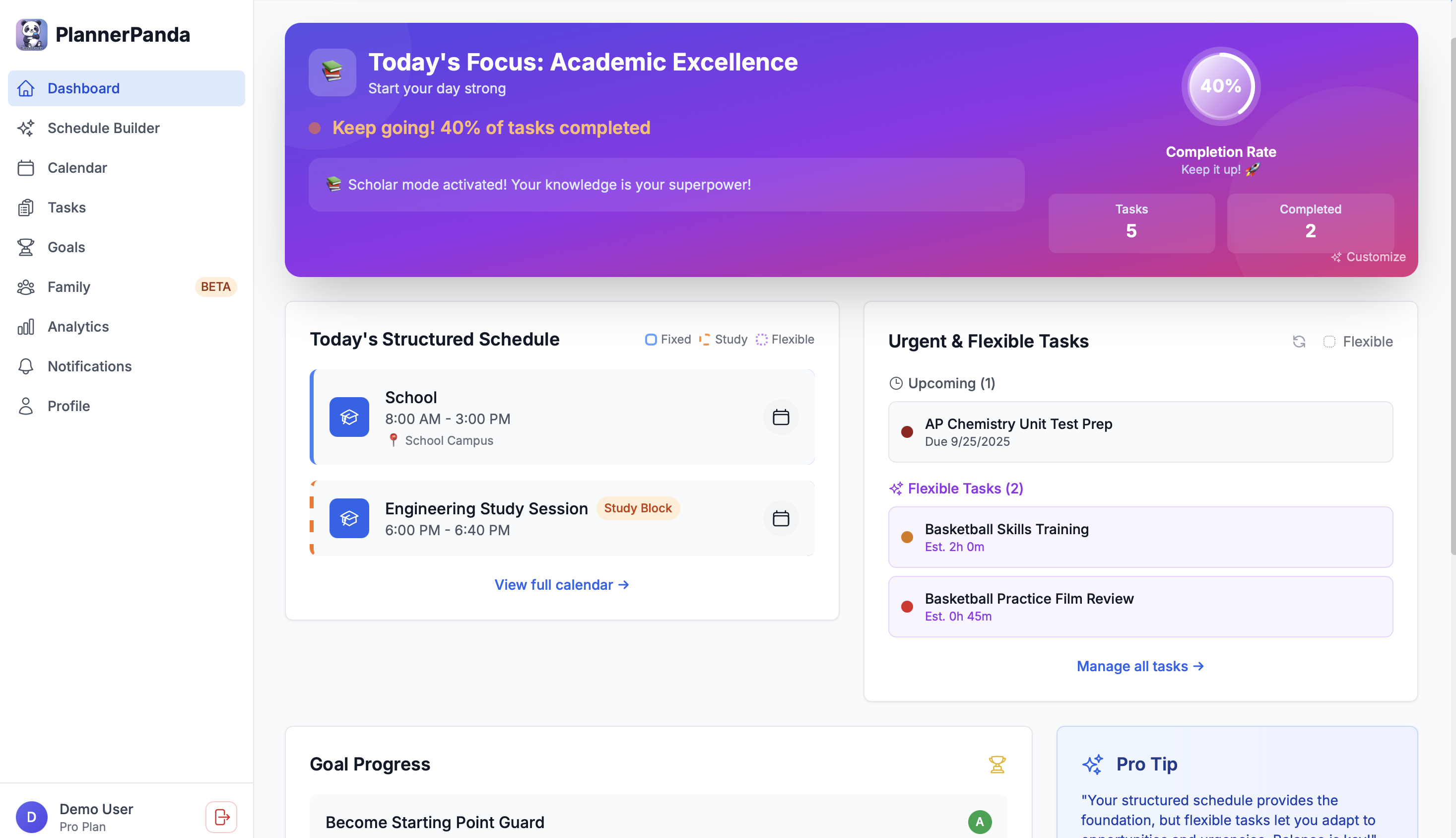 Média Plannerpanda - Planificateur étudiant à AI pour la réussite académique et sportive 1