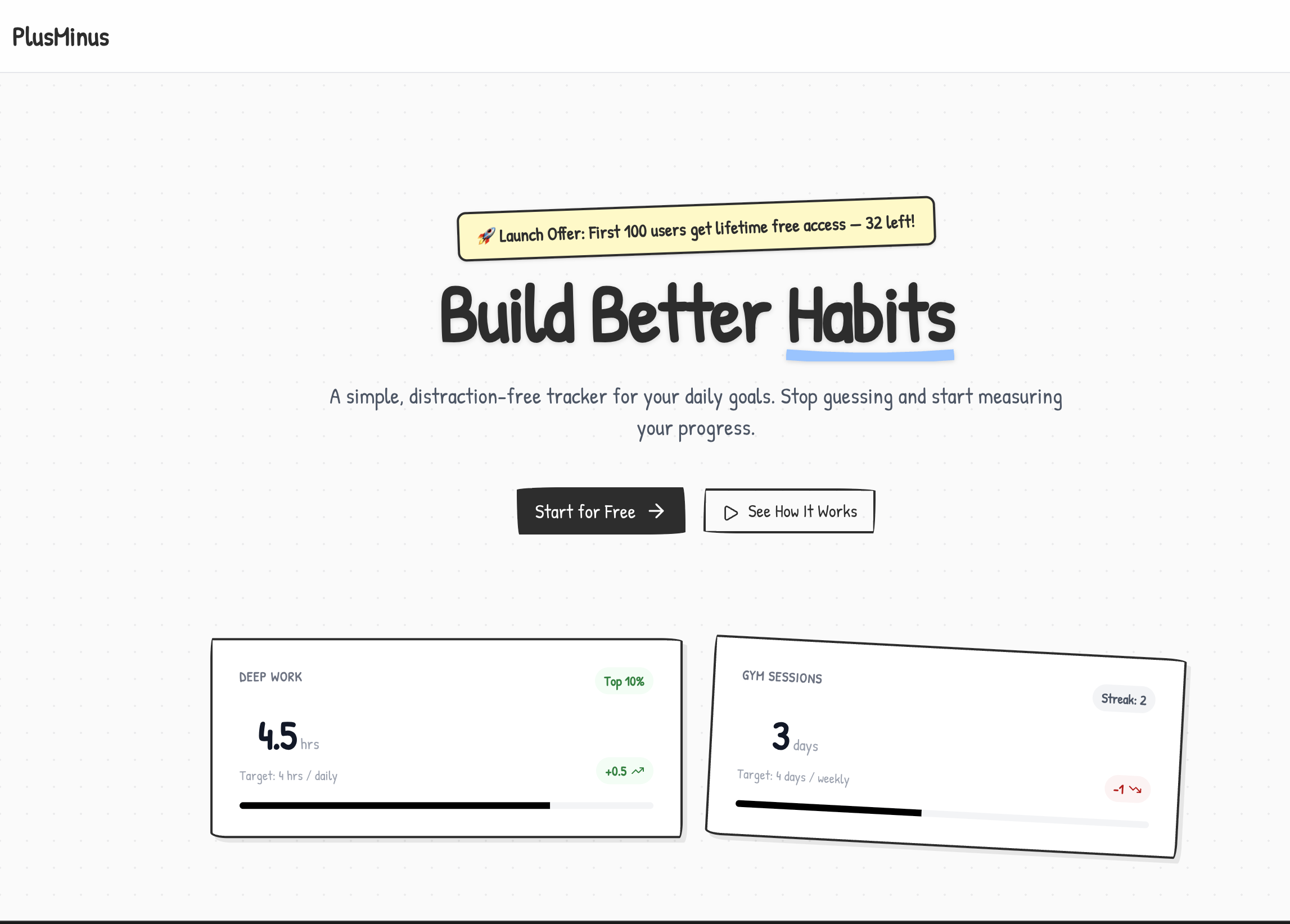 plusminus - Main product screenshot demonstrating key features and user interface