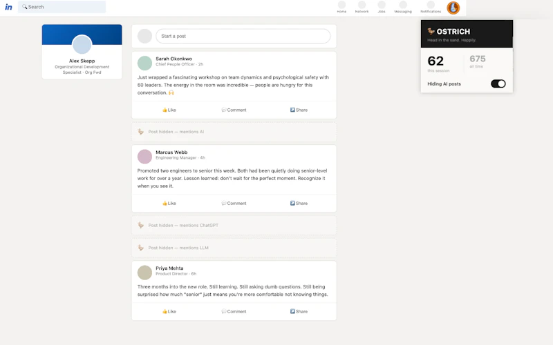 Ostrich for Chrome screenshot 1