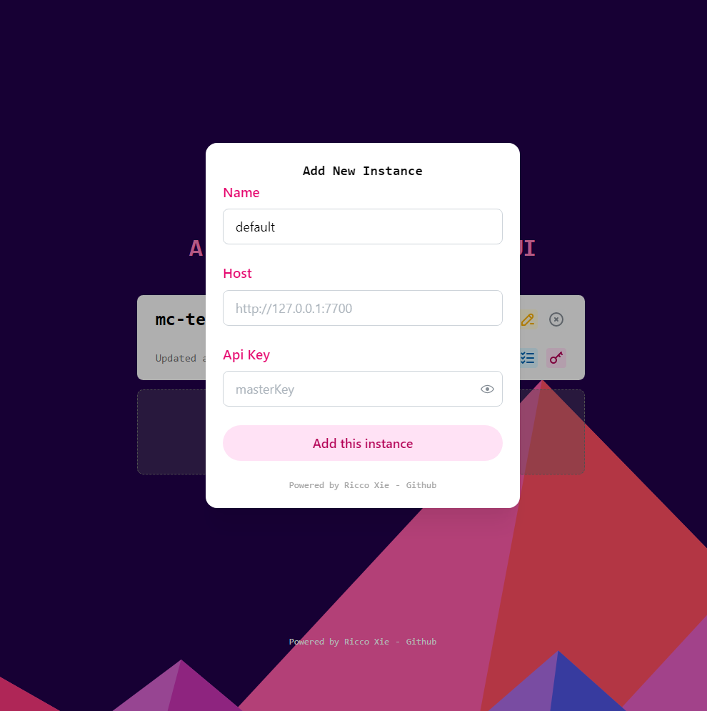 Meilisearch-UI media 2