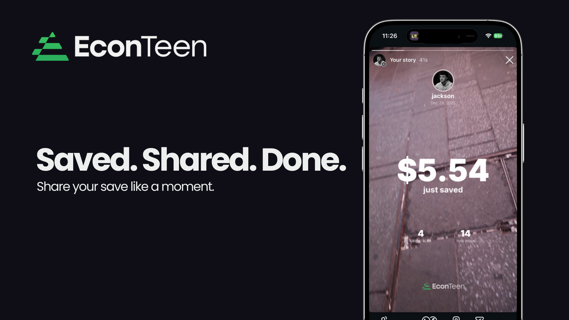 EconTeen - Screenshot 3 showing product features and functionality