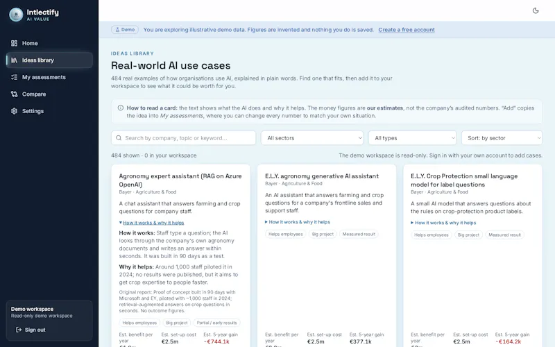 Intlectify - AI value case in Industries screenshot 3