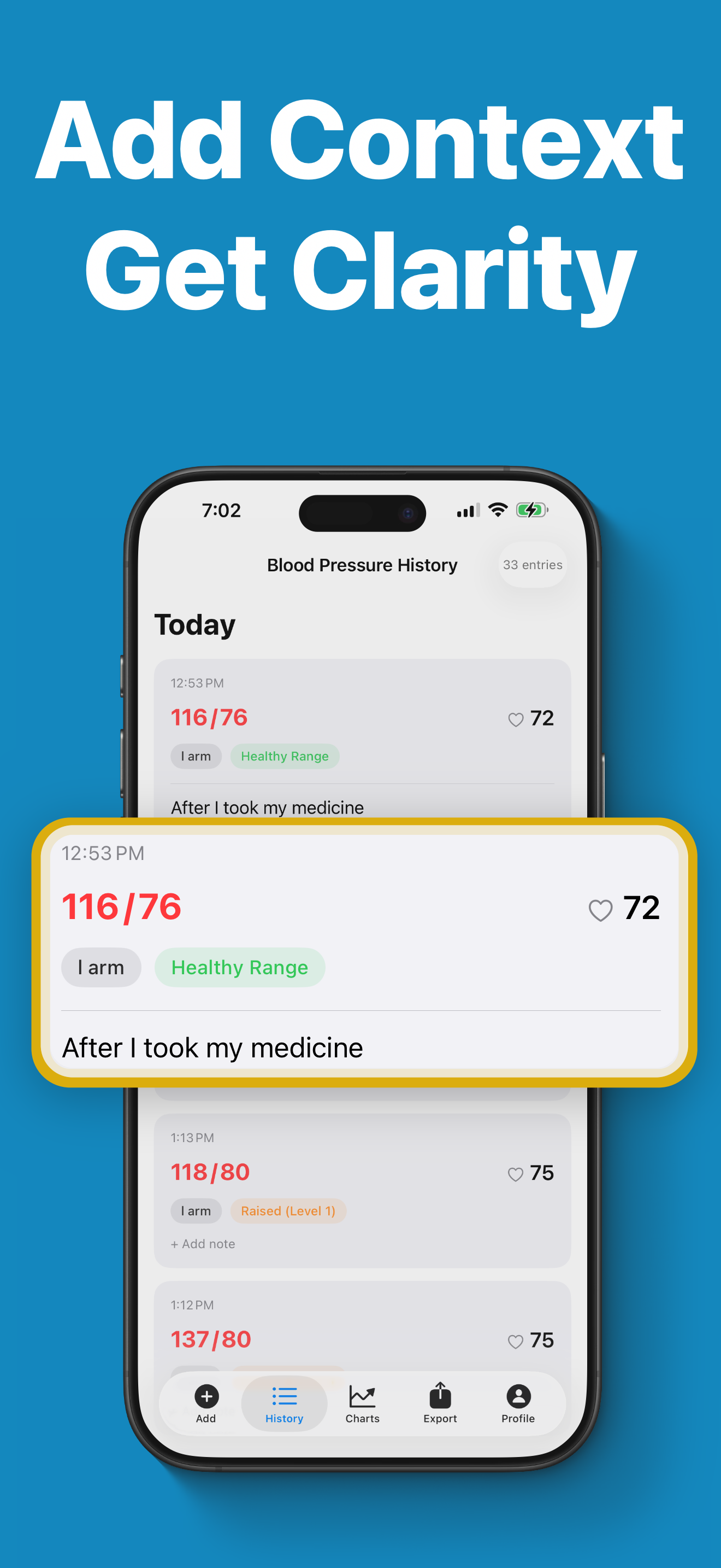 Beat It! Blood Pressure Log App gallery image