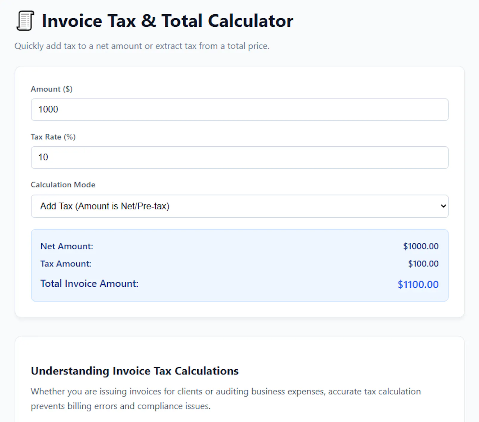 HubCalc screenshot 2