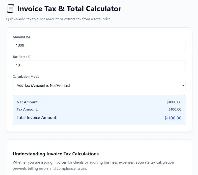 HubCalc screenshot 2