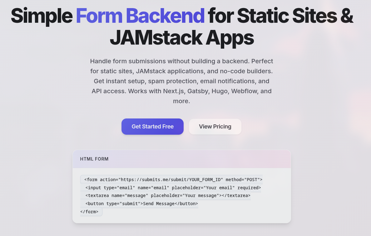 Média Submits.me - Le backend sans brochet pour les sites statiques 2