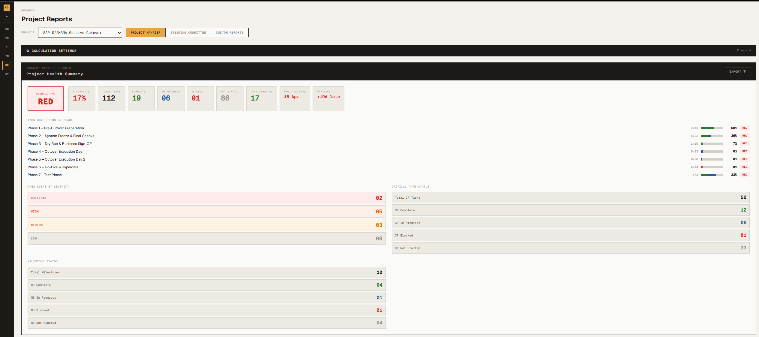 Clairity Cutover Management gallery image