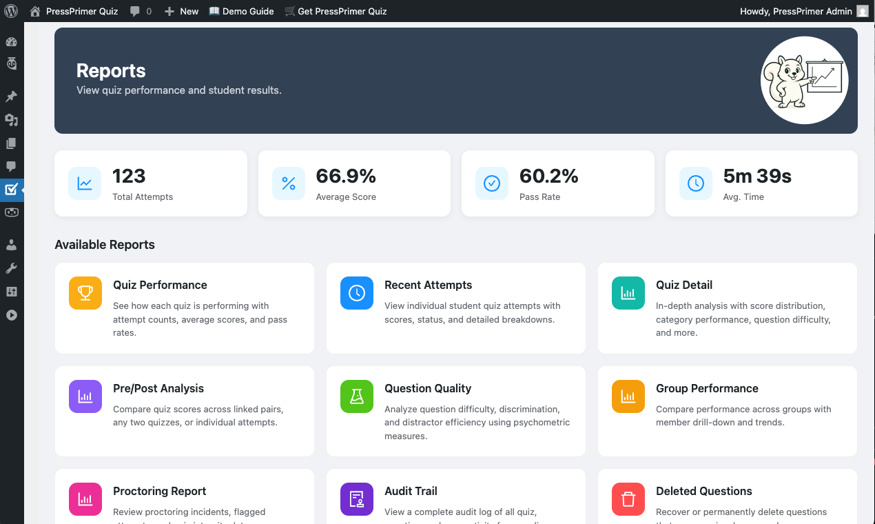 PressPrimer Quiz gallery image