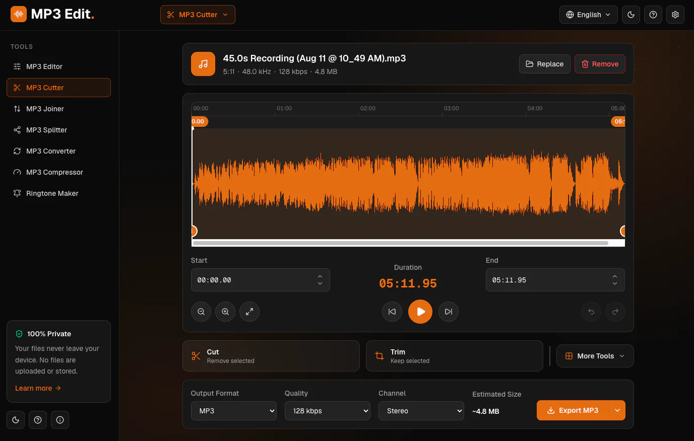 MP3 Edit gallery image