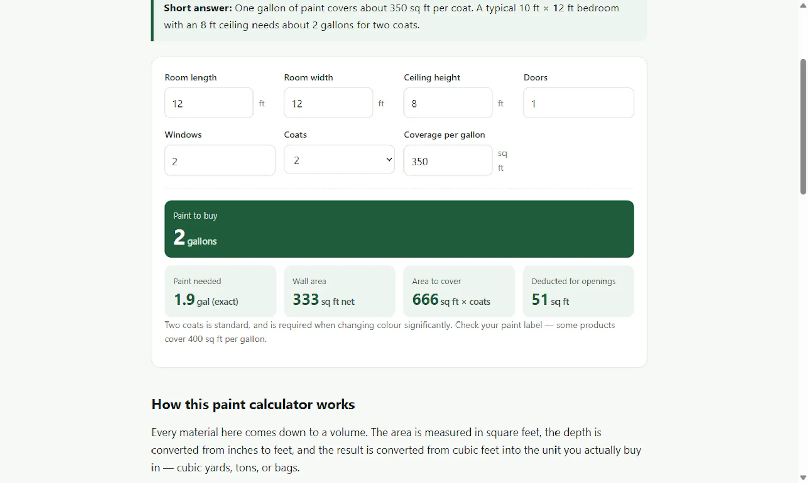 MaterialCalc — How Much Do You Need? screenshot 2