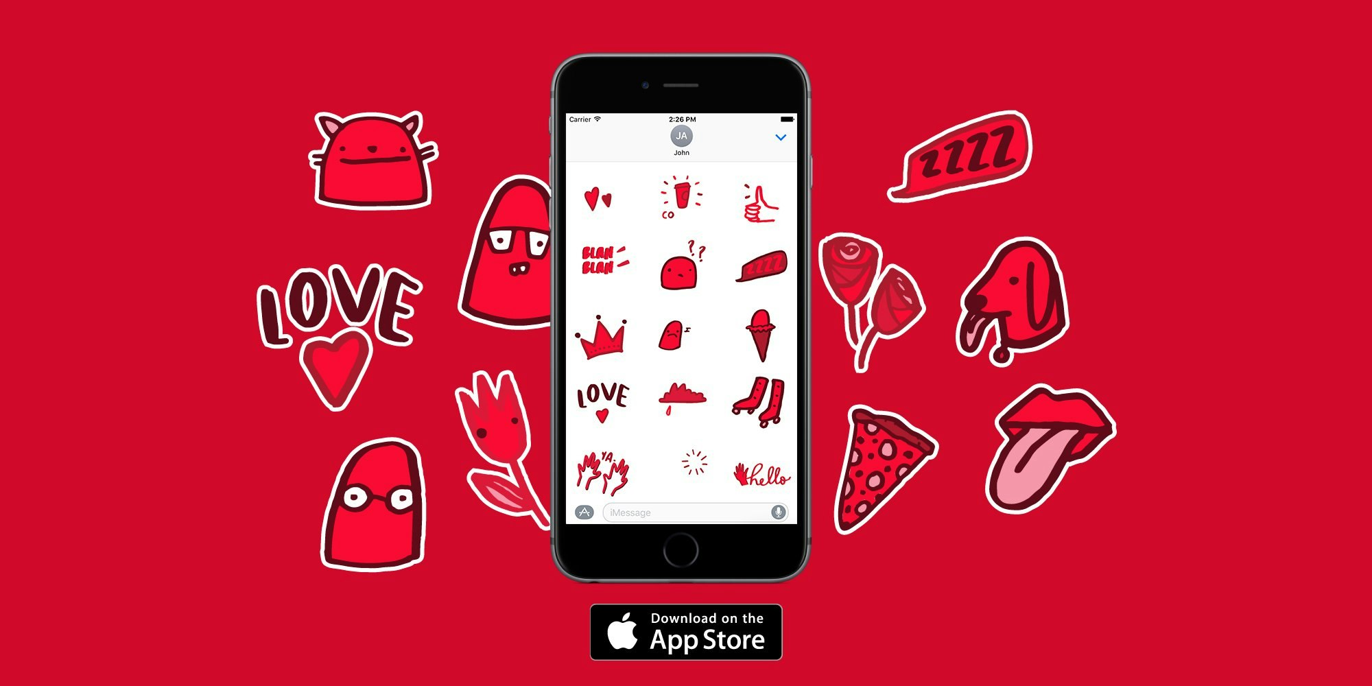 (RED) iMessage sticker app