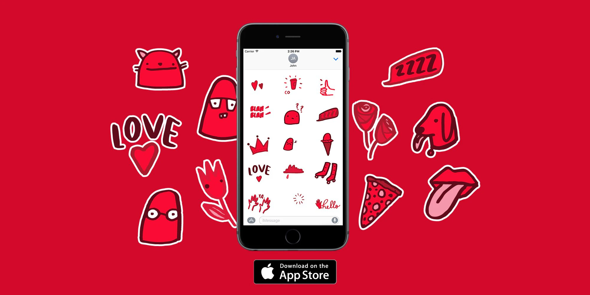 (RED) iMessage sticker app