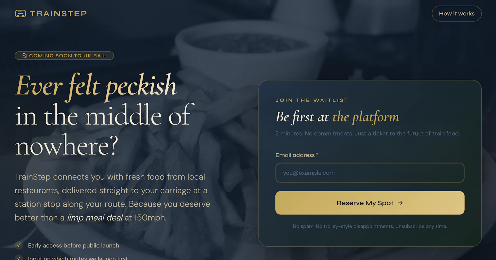 TrainStep: On-train Food Delivery screenshot 1
