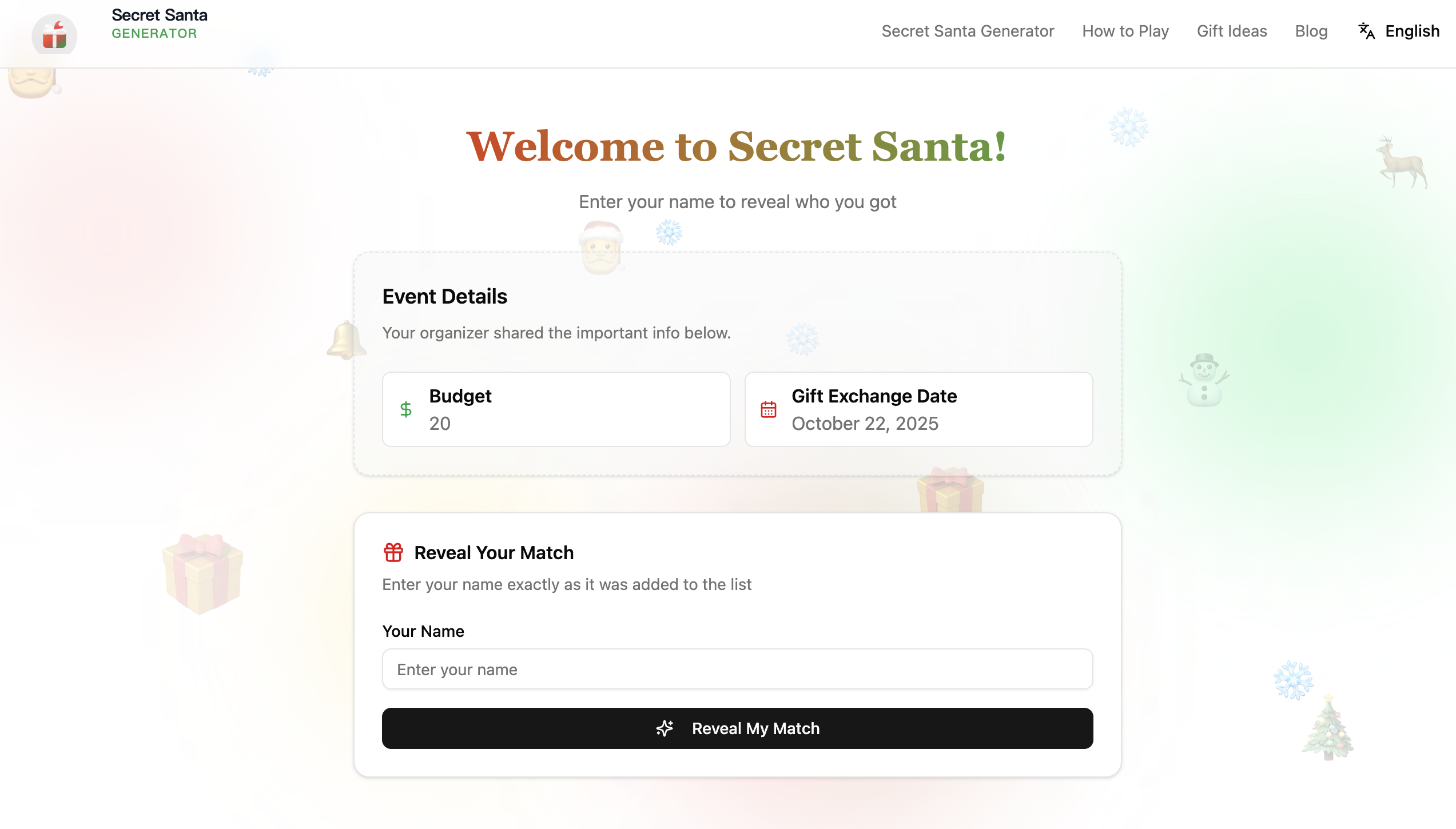 Secret Santa generator—no email required gallery image