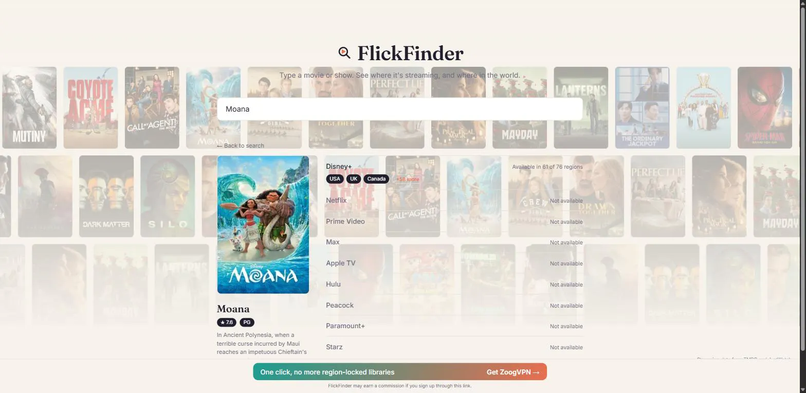 FlickFinder — where to watch anything gallery image