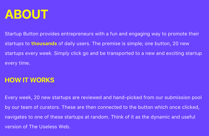 Startup Button Chrome Extension Image