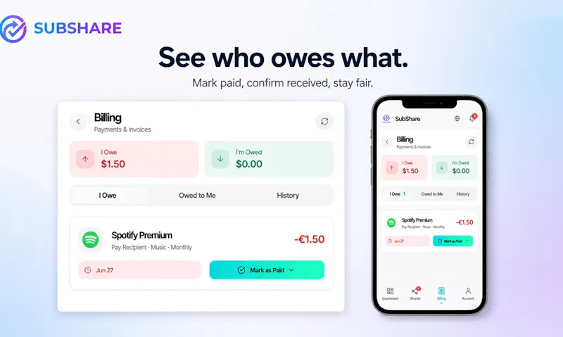 SubShare: Subscription Tracker screenshot 7