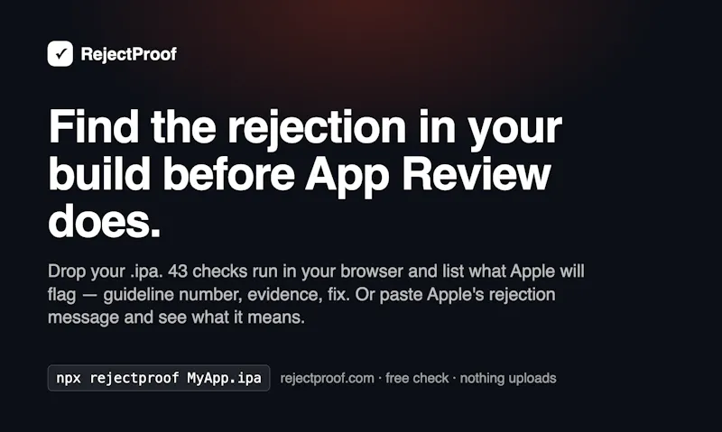 RejectProof screenshot 1