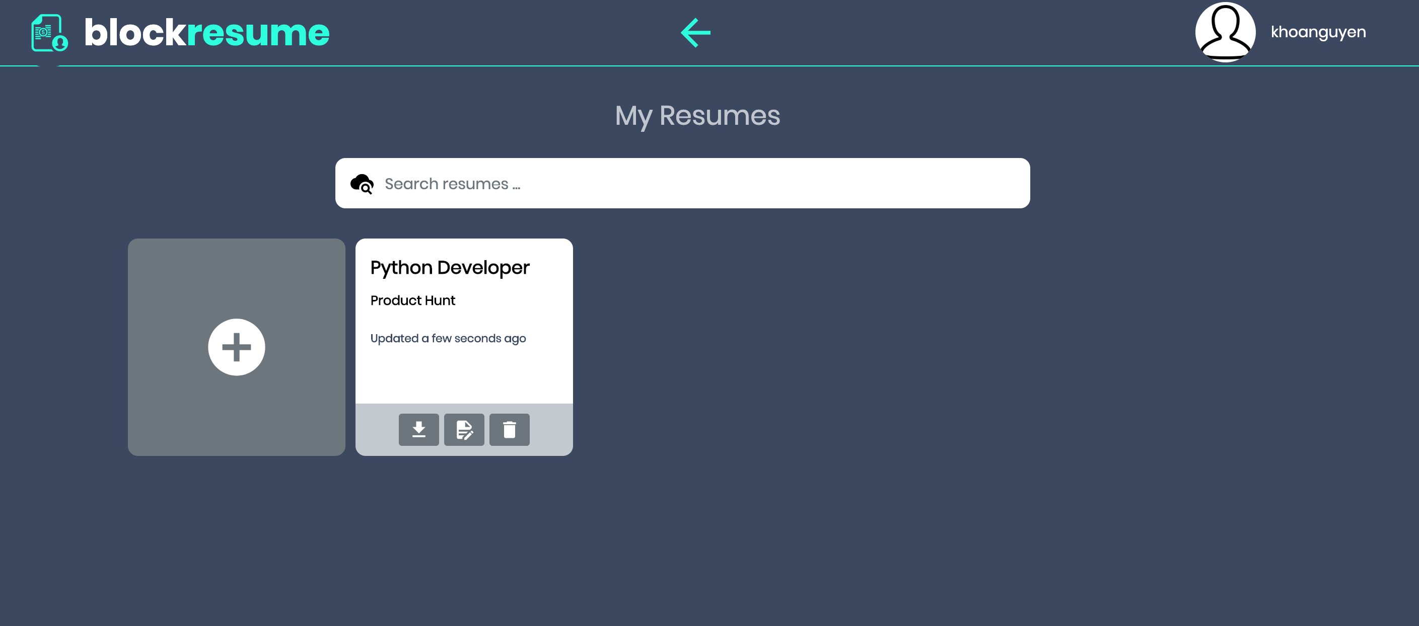 BlockResume gallery image