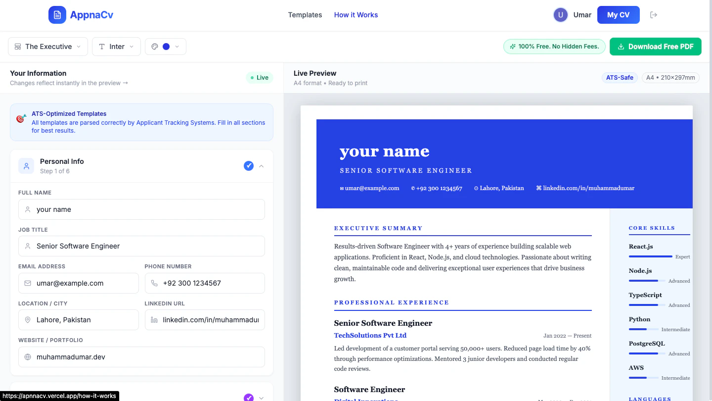 AppnaCv screenshot 2