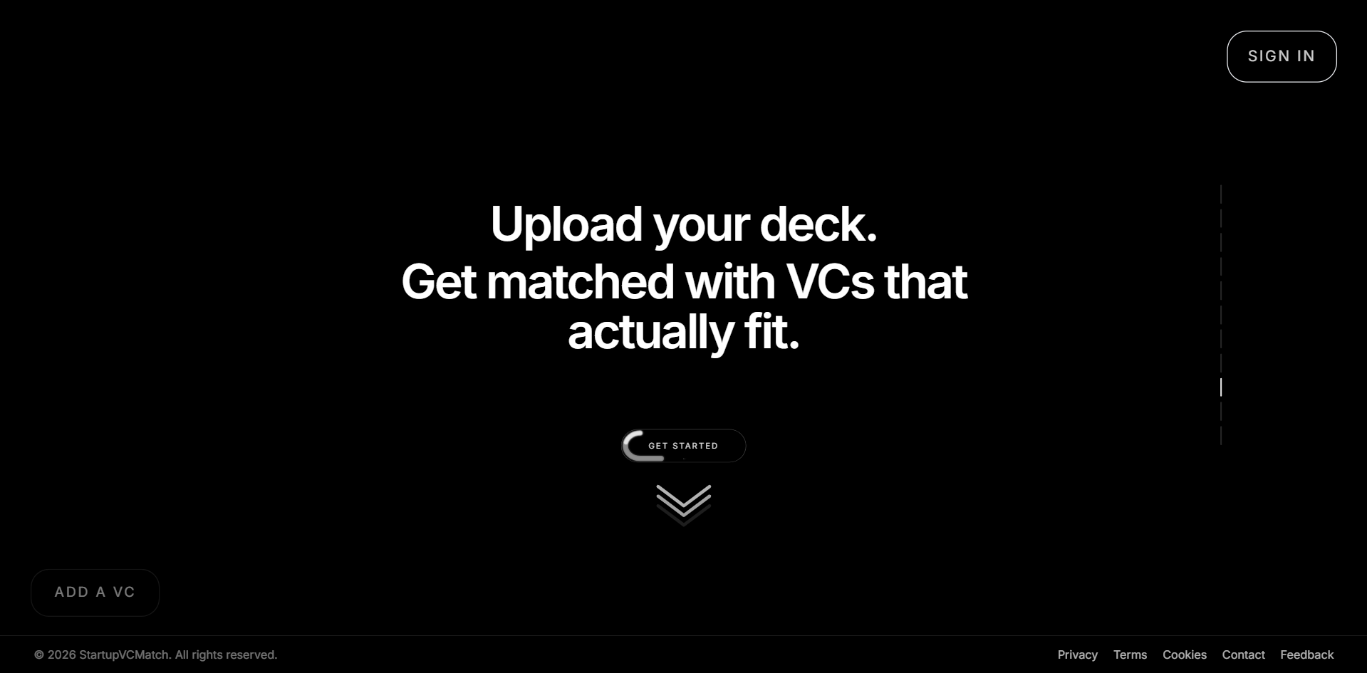 StartupVCMatch - Screenshot 4 showing product features and functionality