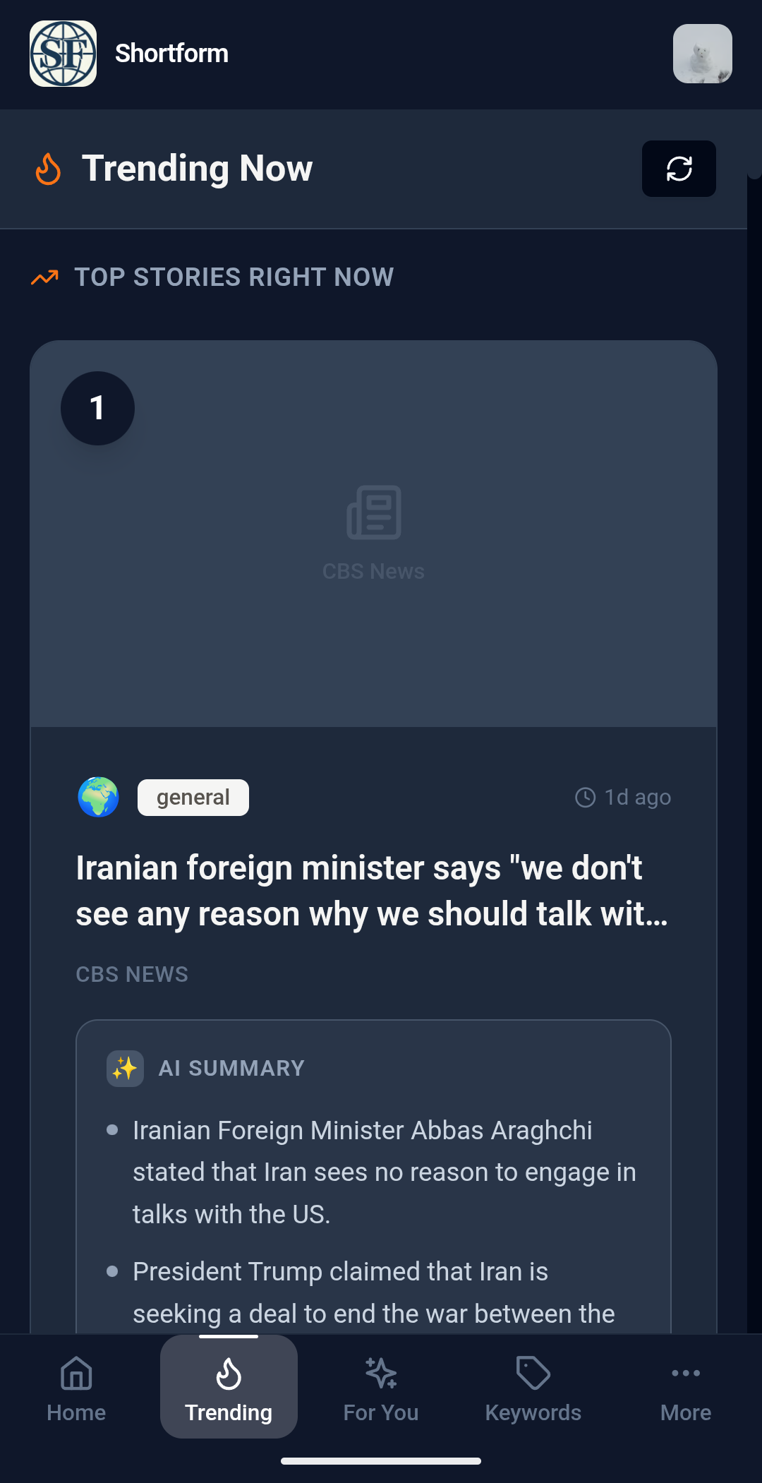 Shortform news media 1