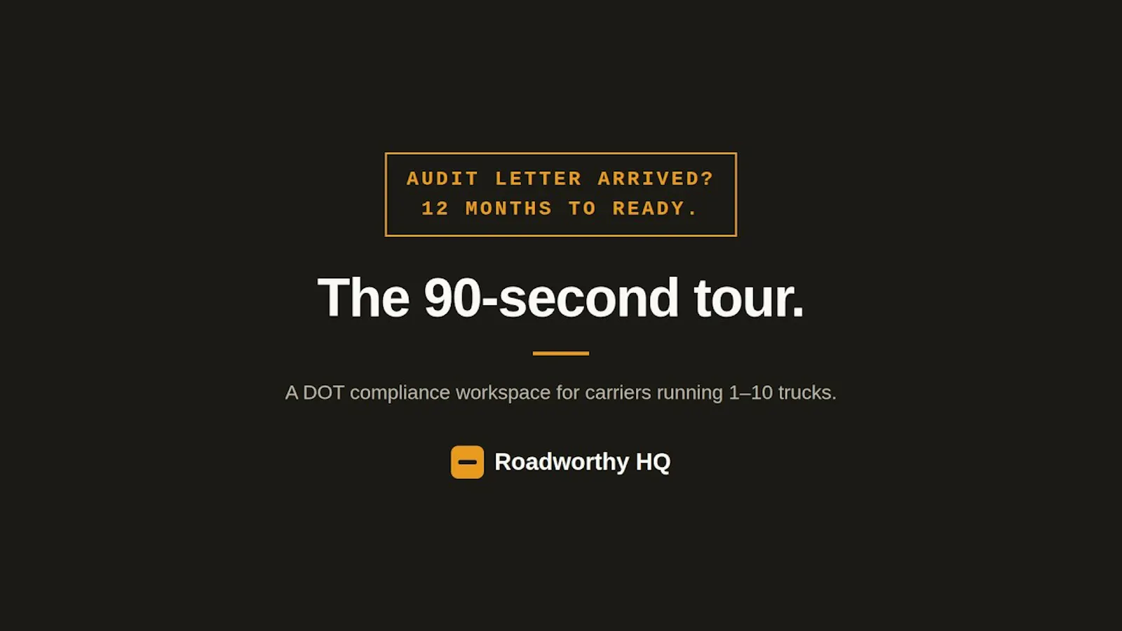 Roadworthy HQ screenshot 1 (video preview)