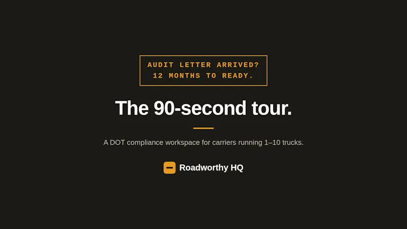 Roadworthy HQ screenshot 1 (video preview)