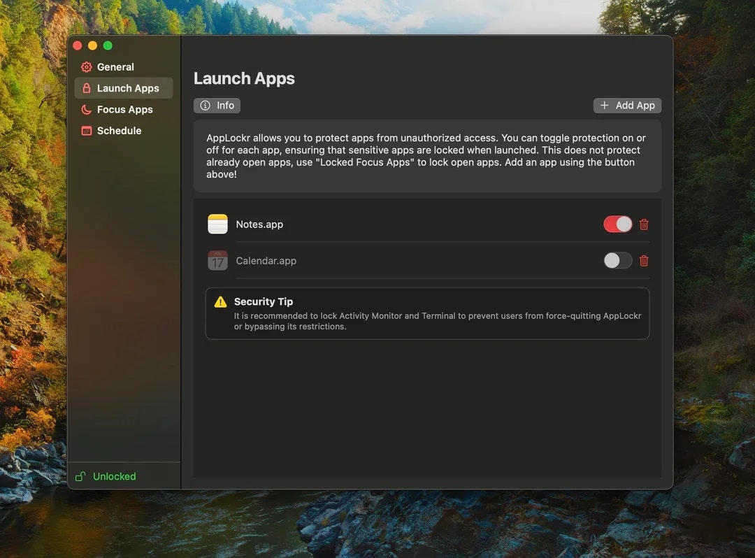 AppLockr - AppLockr — Lock Any App on macOS Behind Authentication! media 2
