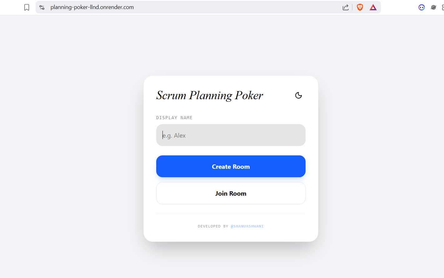 Planning Poker  - Main product screenshot demonstrating key features and user interface