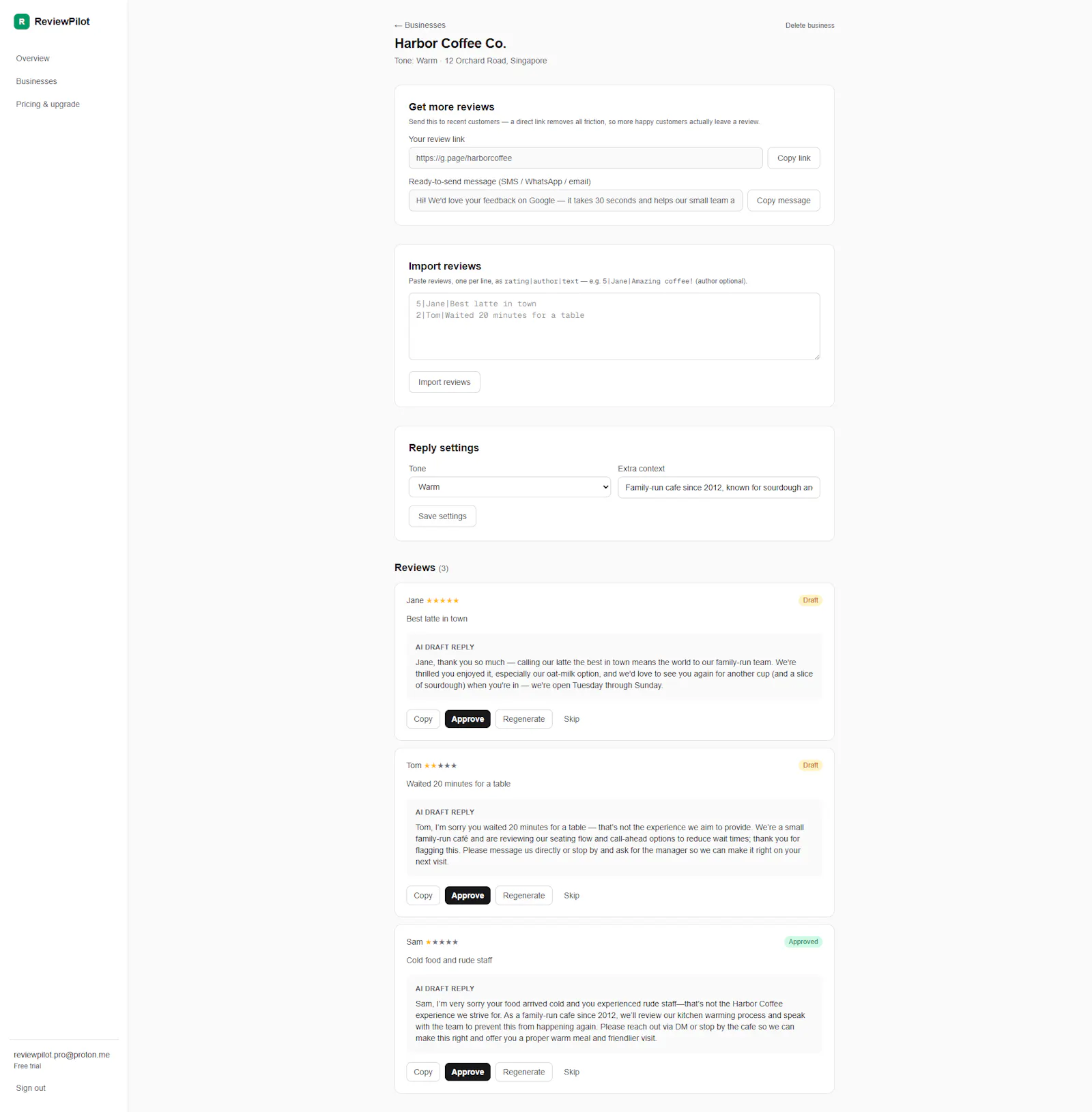 ReviewPilot screenshot 2