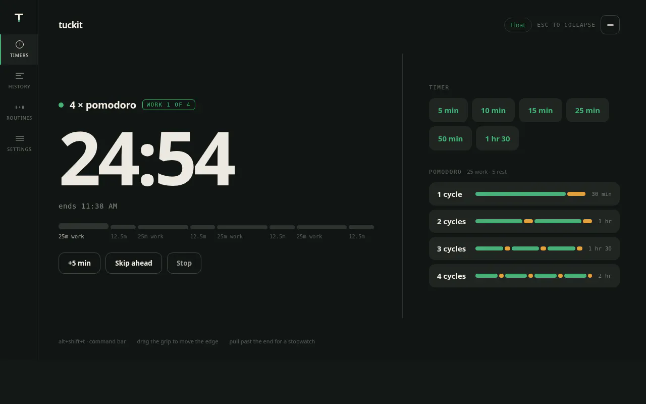 Tuckit screenshot