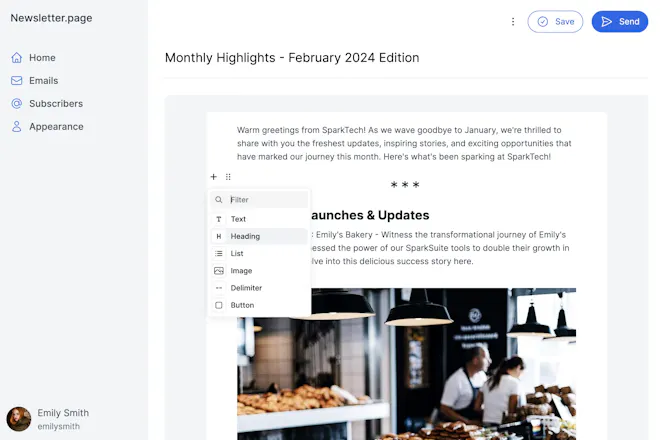 Newsletter.page gallery image