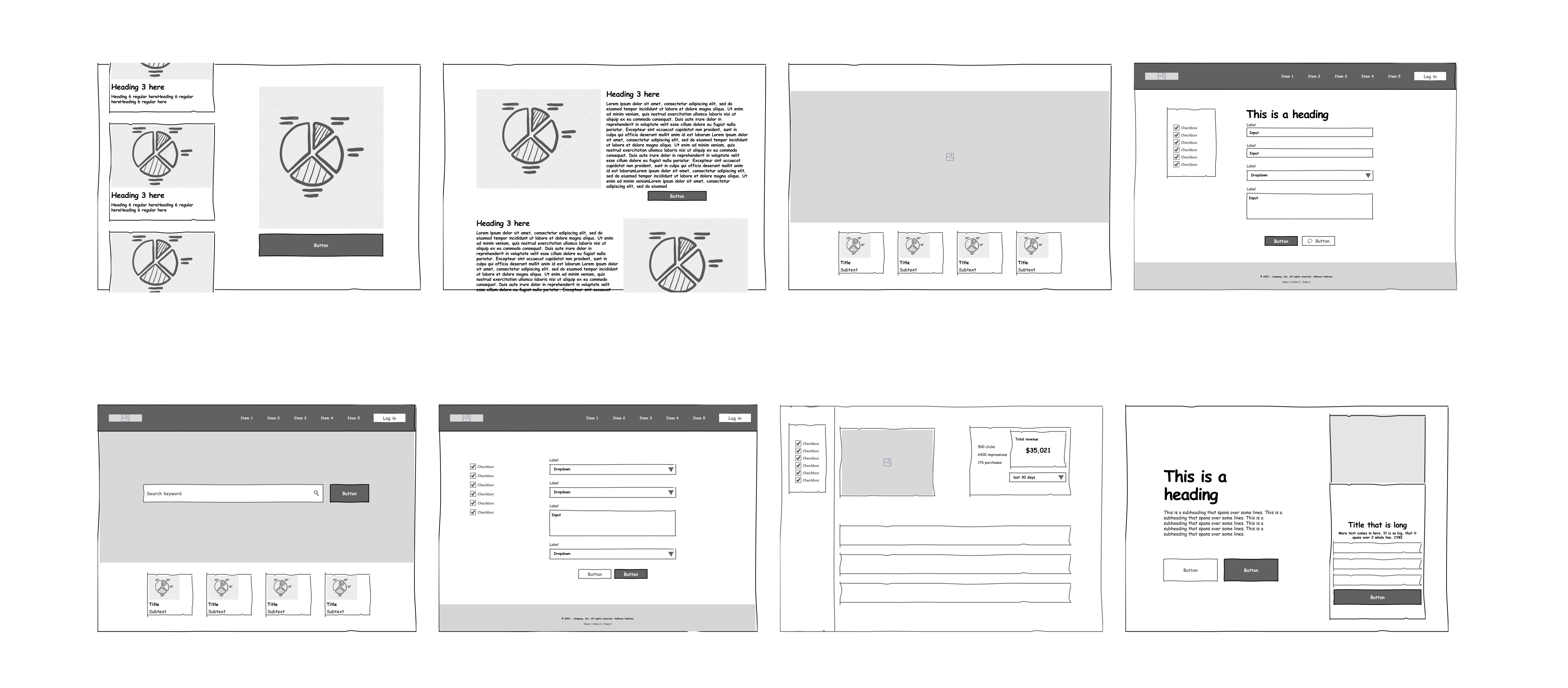 Wireframe/ sketching design system gallery image