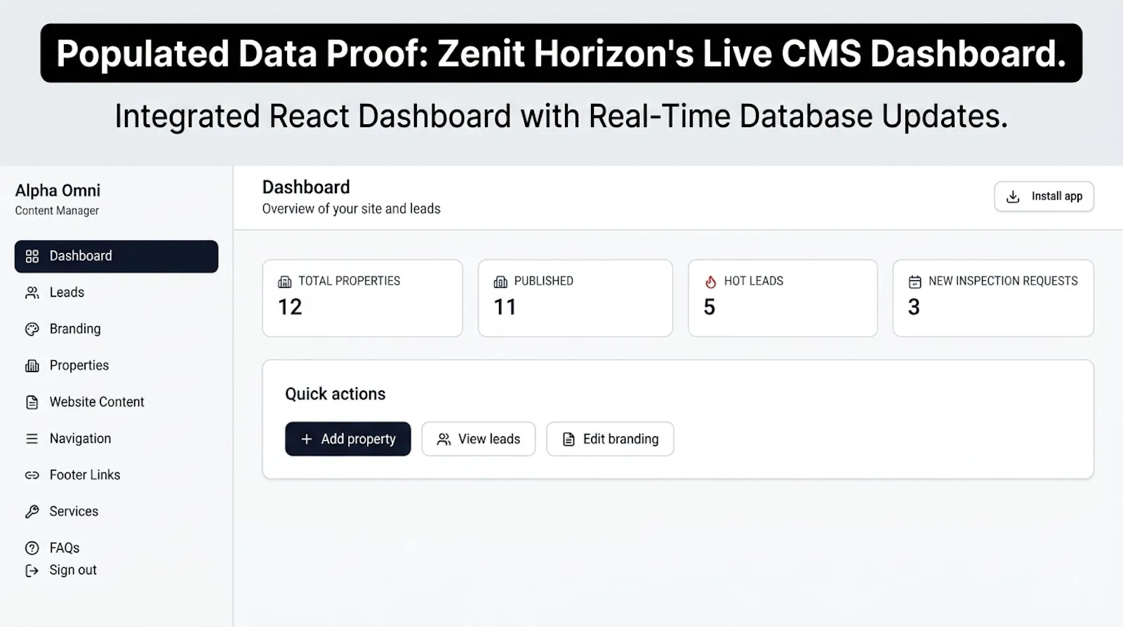 Our CompanyZenith Horizon screenshot 4